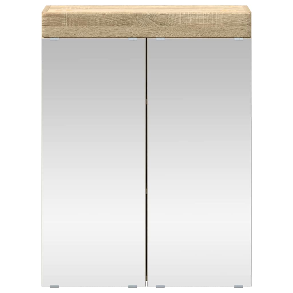 Bathroom Mirror Cabinet TULUM Sonoma Oak 60 x 16.5 x 78 cm