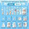 Cartoon Santa Claus and Elf Christmas Window Sticker Static Cling Glass Decor