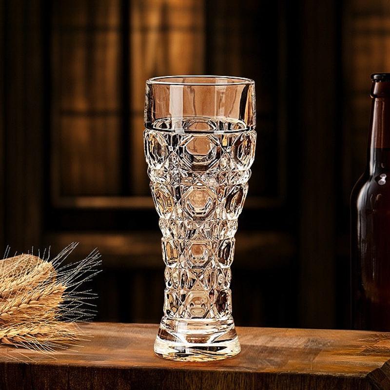 330ml/500ml Thickened Craft Beer Glass Home Beer Glass Craft Beer Cup Wheat Beer Glass Large Capacity Water Cup Bar Accessories
