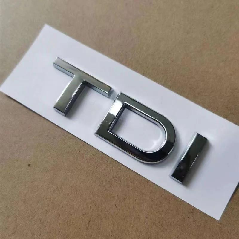 2026 Hot 3D Chrome Glossy Black ABS TDI Car Rear Emblem Sticker for Audi A1 A3 A4 A5 A6 A6L A7 A8 S3 S6 Q3 Q5 Q7 TT S RS