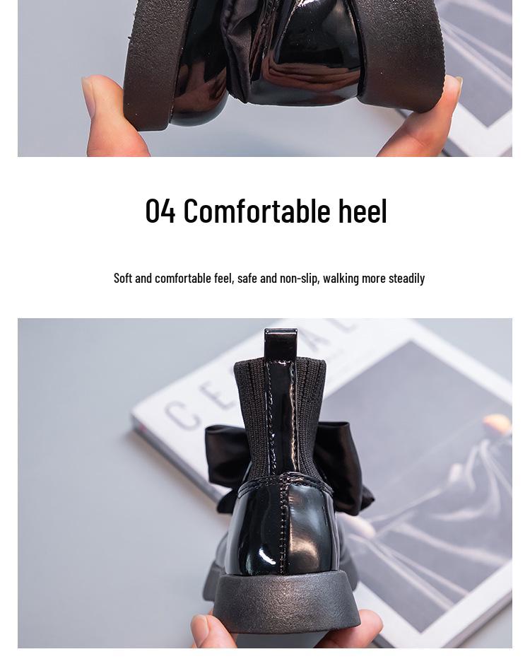 Autumn 2025 Sweet Bow Princess Boots for Girls - Korean Fashion Fly-knit Sock Style