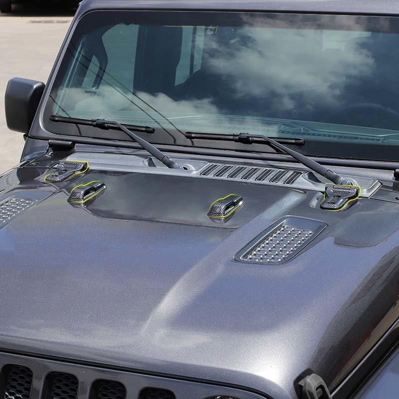 ABS Car Leaf Panel Air Vent  Decoration Tailgate Glass Hinge Tailgate Handle Shell Cover For Jeep Wrangler JL 2018 Up 4-Door  Exterior Accessories