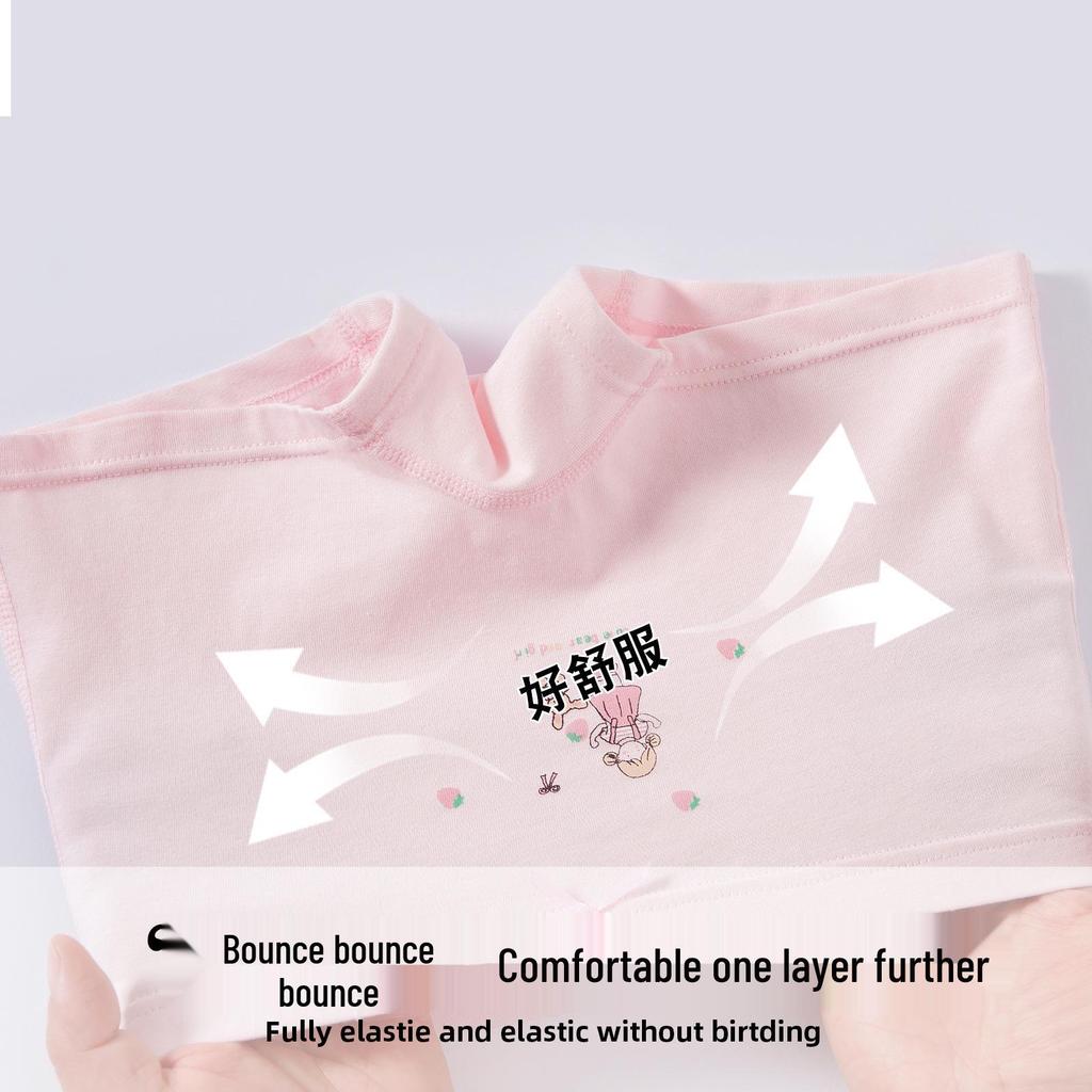 Girls' Pure Cotton Cartoon Boxer Briefs - Antibacterial & Comfortable Toddler Underwear