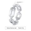 Unique Men Ring, Razor Blade Ring. Stainless Steel Unisex Blade Ring Zircon for Men's Women's