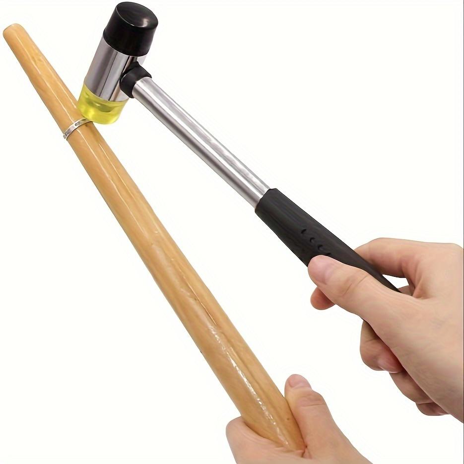 

1pc/2pcs Double-Sided Tape Hammer Jewelry Making + Ring Shaping Rod Tool Set for Ring Making, Bending, Polishing & Sanding