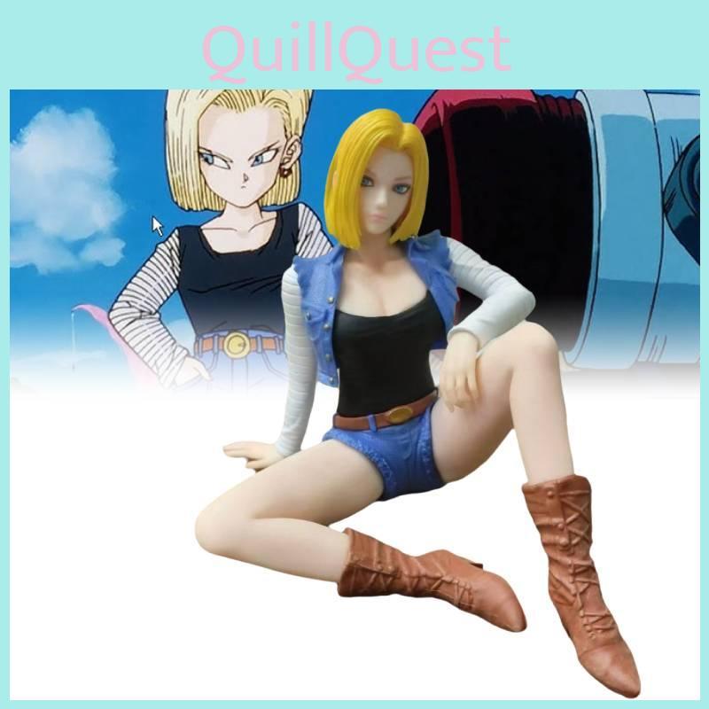 Dragon Ball Anime Model Pvc Figure Android 18 Sitting Pose Chic Design 13cm