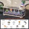 Traditional Style Fish Tank Mini Desktop Aquarium for Living Room Self-Cleaning Eco Landscape Goldfish Bowl Modern Home Decor