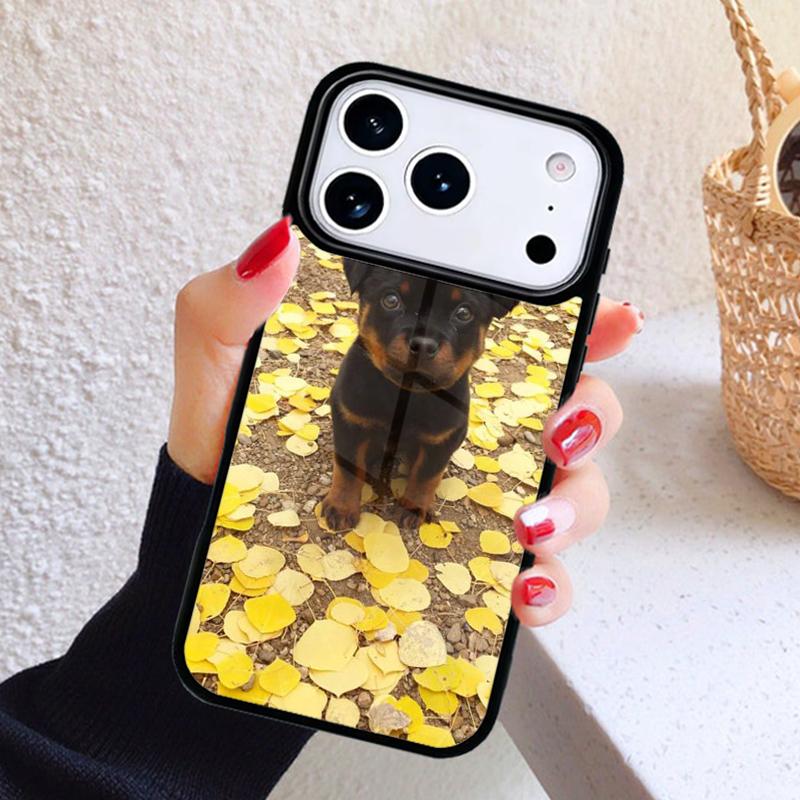 Cute Dog Puppy Rottweiler Phone Case For iPhone 17 Air 16 15 14 13 12 11 Pro Max Plus