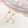 Jungfrau Maria/Hl. Benedikt Rosenkranz Halskette für Frauen, Unsere Liebe Frau von Guadalupe Jesus Kreuz Y Halskette Christlicher Schmuck