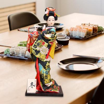 Japanische Geisha-Kimono-Puppe, asiatische Kabuki-Figur, 30 cm, traditionelle ethnische Volksfigur, Sammlerstück