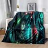 3D Retro BioShock Game Gamer Blanket,Soft Throw Blanket for Home Bedroom Bed Sofa Picnic Travel Office Rest Cover Blanket Kids