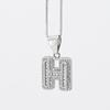 Cross Pendant with Micro Pave Cubic Zirconia - 26 Letter Options for DIY Jewelry Accessories