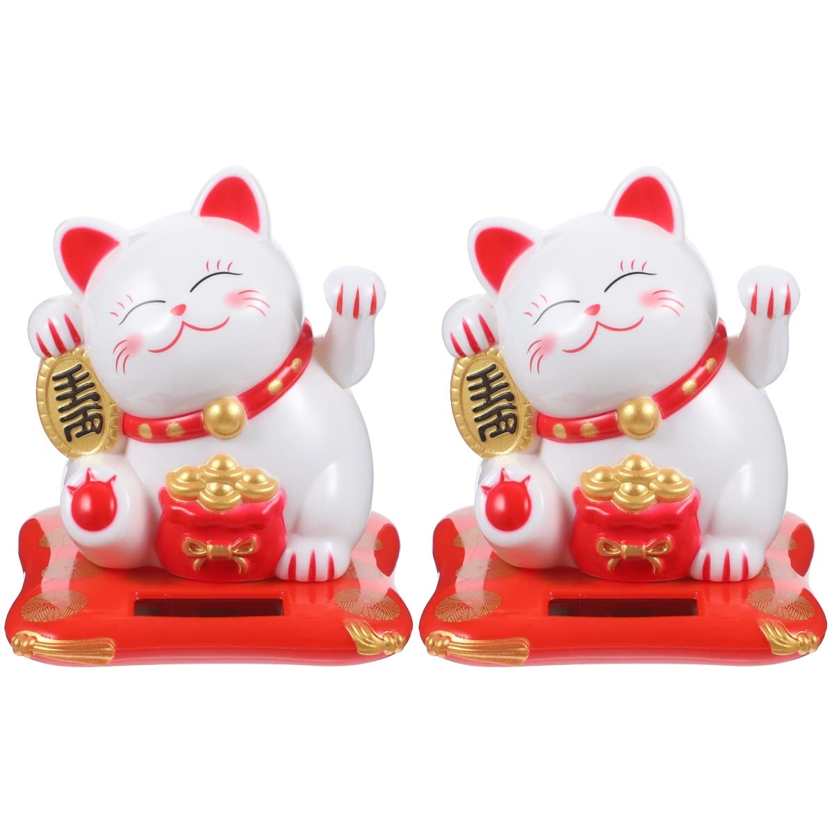 

TOYMYTOY Солнечный Счастливый Манеки Неко Мини Кот Кристалл Автомобиль Хороший Новый Подарок для Набора из 2 Фигурок, Фигурки, Украшения, Удача, Процветание, Бизнес, Комната, белый