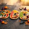 Creative Food Presentation 3Pcs Halloween BOO Letters Fruit Tray Large Fillable Candy Server Snacks Spooky Dessert Tray Cookies Platter Serving