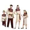 Halloween costumes, adult boys and girls gray Indian costumes, indigenous savage costumes, masquerade party performances