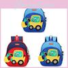 Construction Equipment Kids Backpack With Breathable Material And Cartoon Excavator For Early School