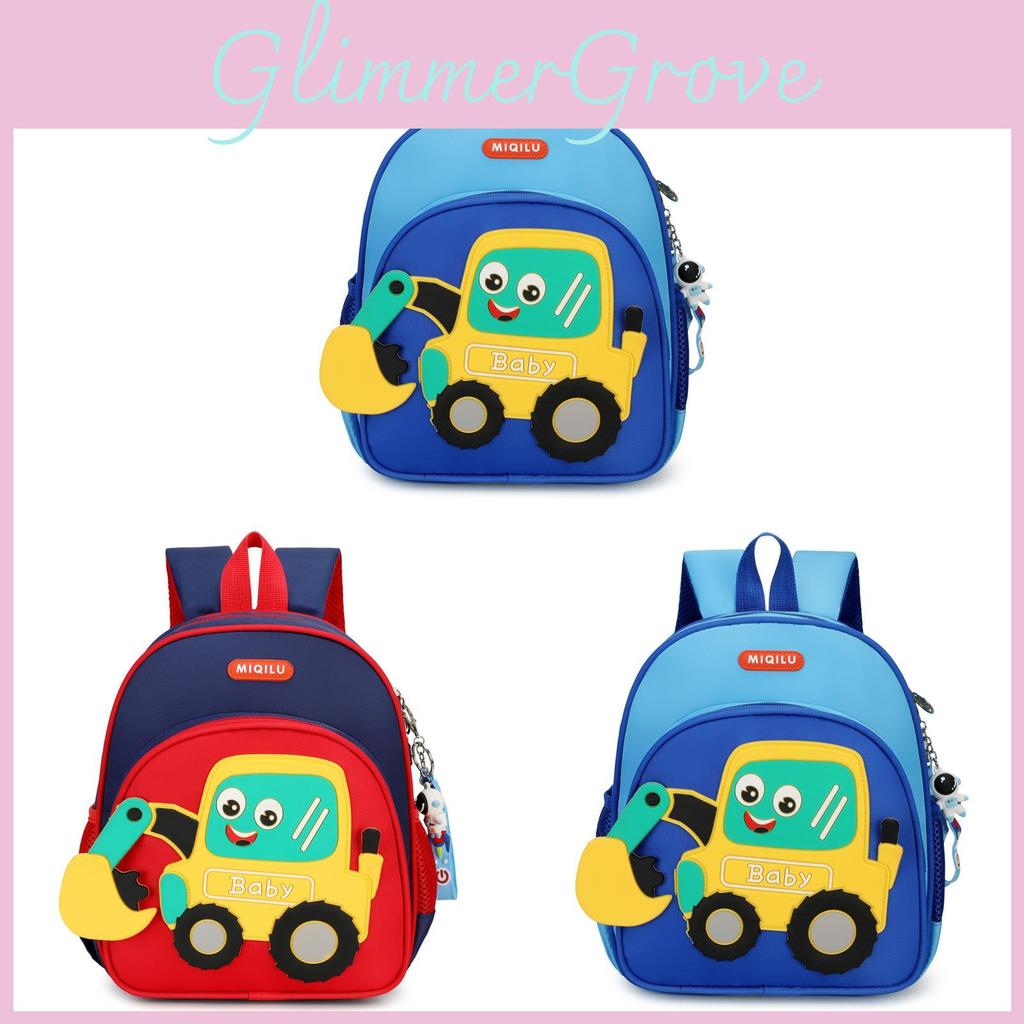 Construction Equipment Kids Backpack With Breathable Material And Cartoon Excavator For Early School