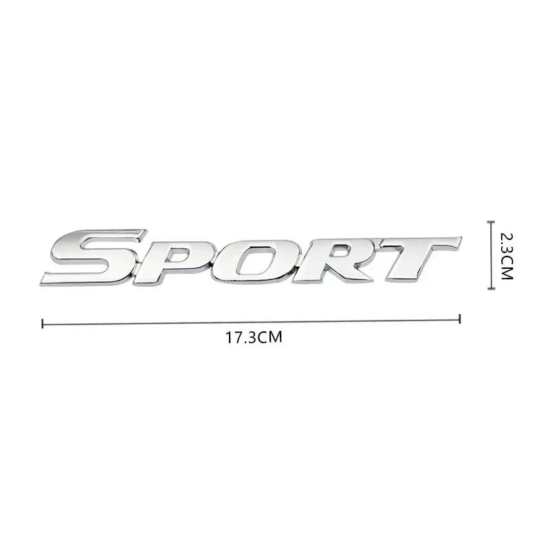 Car Accessories Sticker Styling Metal 3D Chrome Black Auto Car Trunk Racing Sport Word Letter Logo Emblem Badge Decal Sticker
