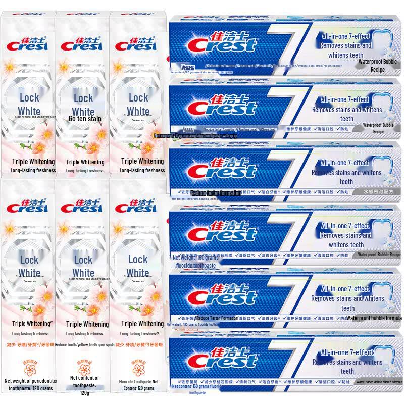 Crest All-round 7 Effects & Peach Blossom Toothpaste Bundle