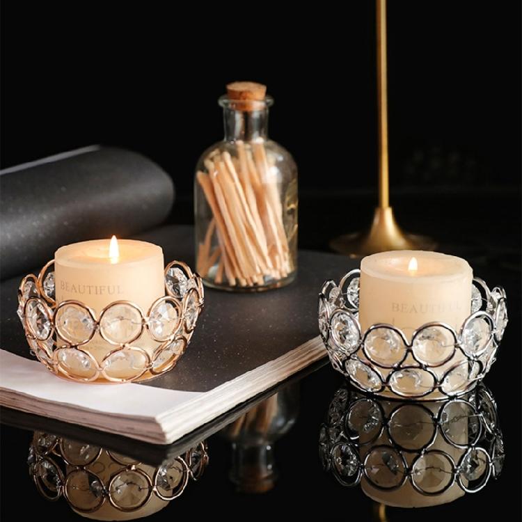 Tealight Candle Holder Votive Candle Stand Crystal Bowl Decorative Candlesticks