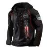 Herren Kapuzenpullover Lockerer Schnitt Mit 3D Digitalem Tierdruck Air Layer Stoff Langarm Freizeit Oberteil Alles