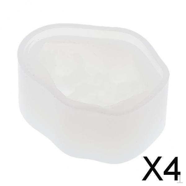 

4xCrystal Quartz Silicone Molds Crystal Stone Gravel Casting Mold 21x30x12mm