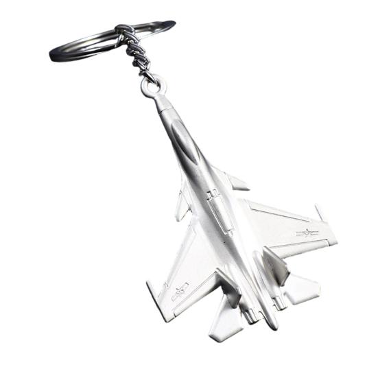 Klíčenka Realistický design stíhačky Lehká přenosná Aerodynamická klíčenka Klíčenka letadla Multifunkční přívěsek na tašku Denní