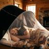 Folding Face Head Mosquito Net High-Density Mesh Face Mosquito Protection Cover  Office