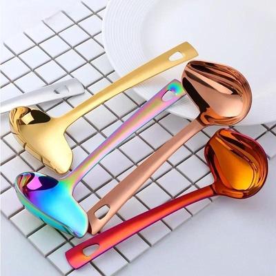 1Pc Stainless Steel Spoon with Multiple Colors Available Durable Soup Spoon Kitchen Supplies Dining Table Decoration Accessories