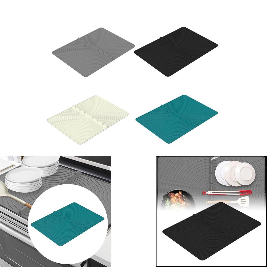 Stove Top Mat Cover Silicone Stove Mat Multipurpose Foldable 71cmx50.8cm Flat