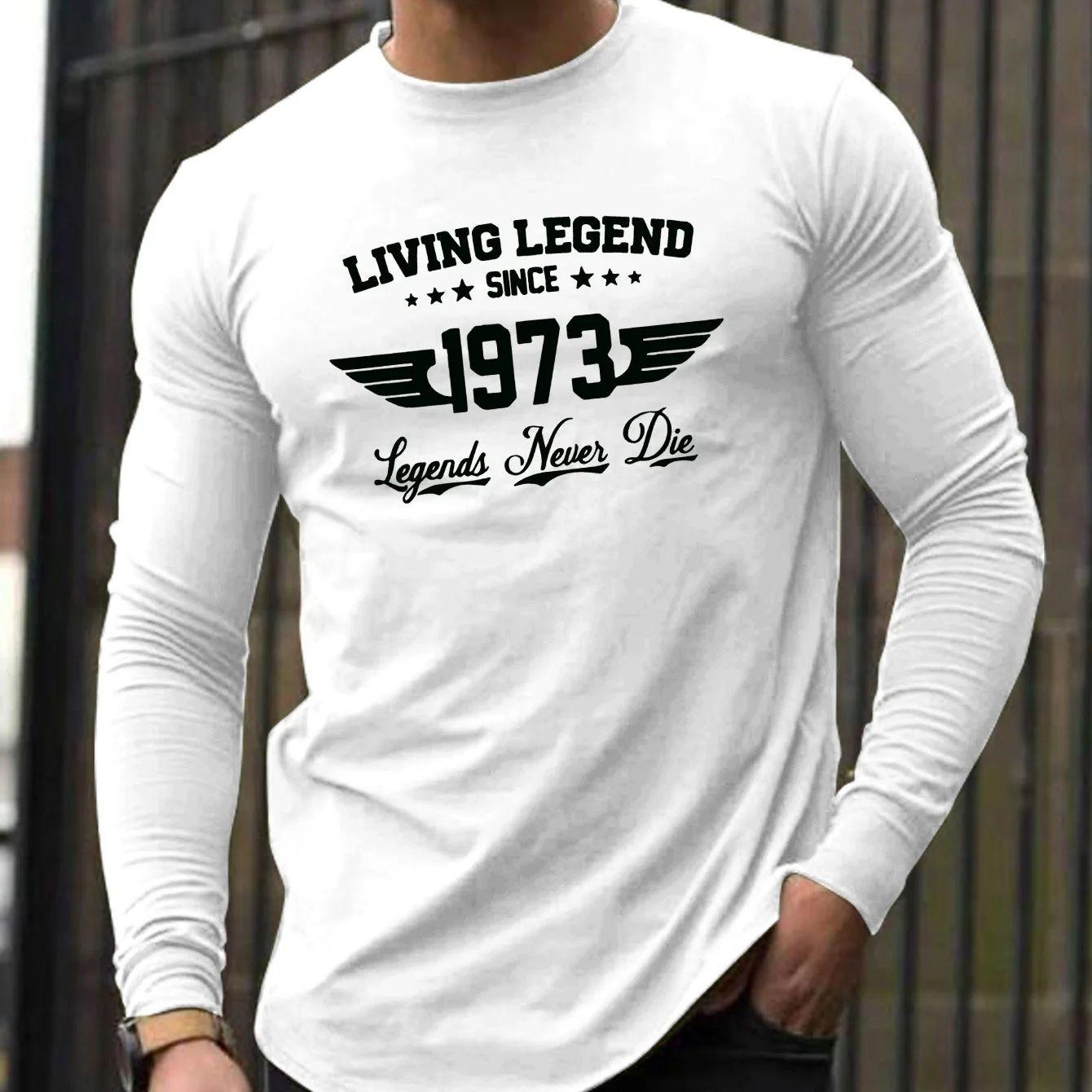 men s long-sleeved T-shirt for Spring and Autumn featuring street fashion and comfort with 3D pattern printing S