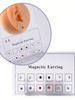 12PCS/Card  Crystal Magnetic Stud Earrings Magnet Nose Ear Lip Stud Earrings Non-Piercing Crystal Fake Nasolabial Ring Clip