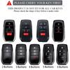 For Toyota Sienna Venza Yaris Corolla Cross Metal Leather Car Key Fob Cover Case