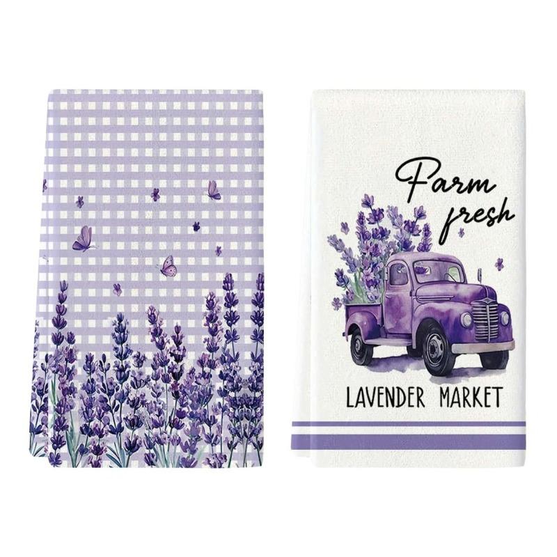 2PCS Kitchen Towels, Towel Sets, Super Absorbent Soft Cleaning Cloths, Kitchen Decoration,kitchen Essentials, Household Essentials, Cleaning Cloths