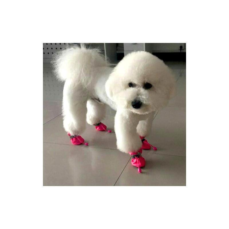 Zapatos Botas Reflectantes Antideslizantes de Calidad Premium para Perros, 4 Piezas, Diseño Impermeable Acolchado de Forro Polar Suave