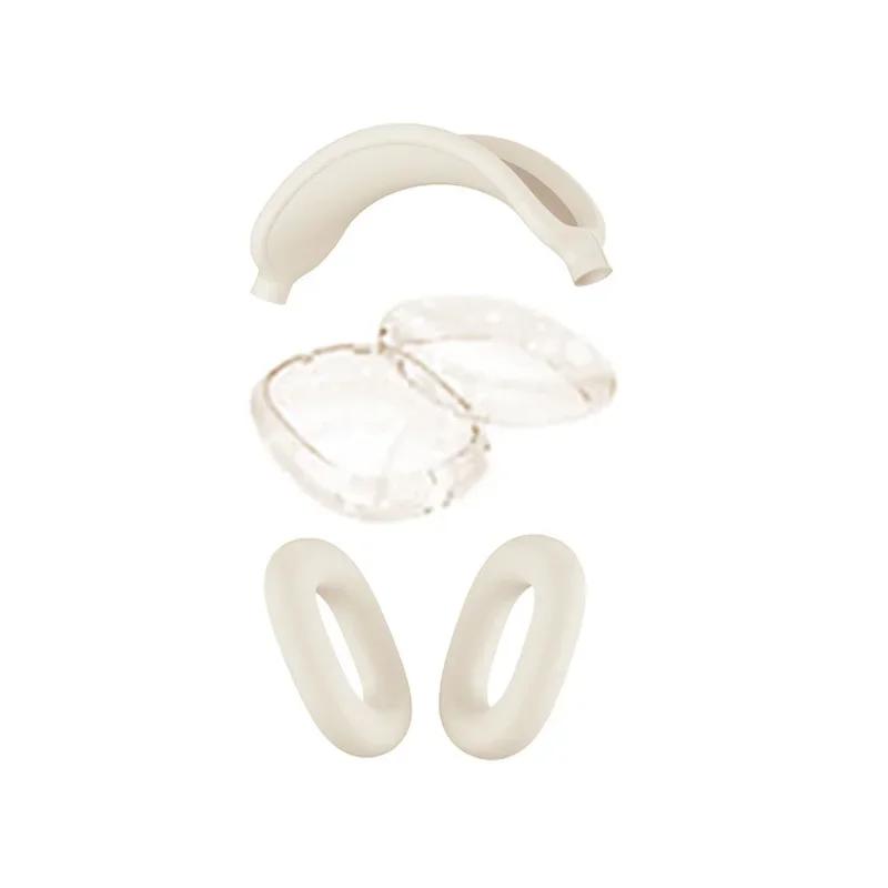3 In 1 Clear Soft TPU Silicone Skin Protector Ear Cups Case for Airpods Max Airpodmax Anti Scratch Headphones Cover Accessories