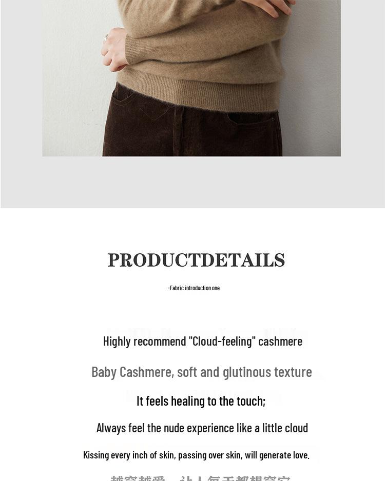 New Arrival: Cashmere Half-High Collar Loose Pullover Sweater
