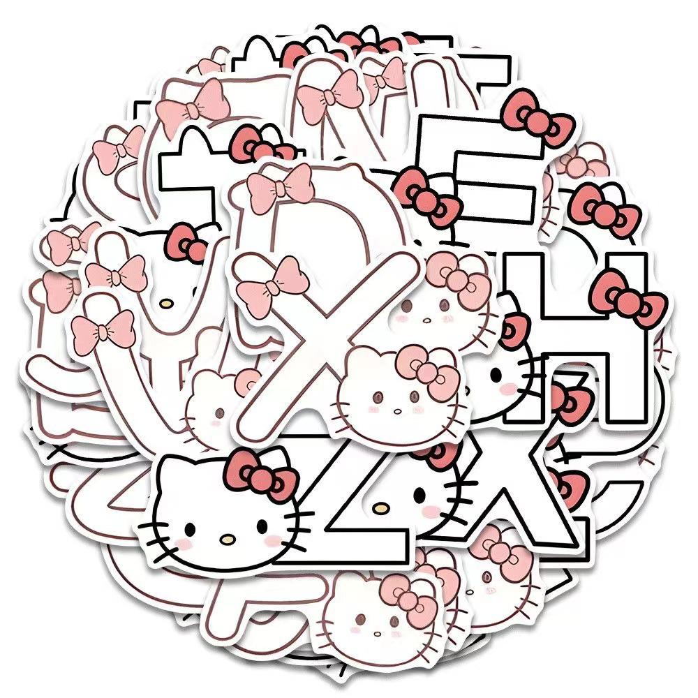 50 Cartoon Cute KT Sticker Sheets for Kids Journal & DIY Decoration