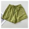 2025 Women's High-Waisted Slimming Casual Korean Style A-Line Wide-Leg Drawstring Shorts