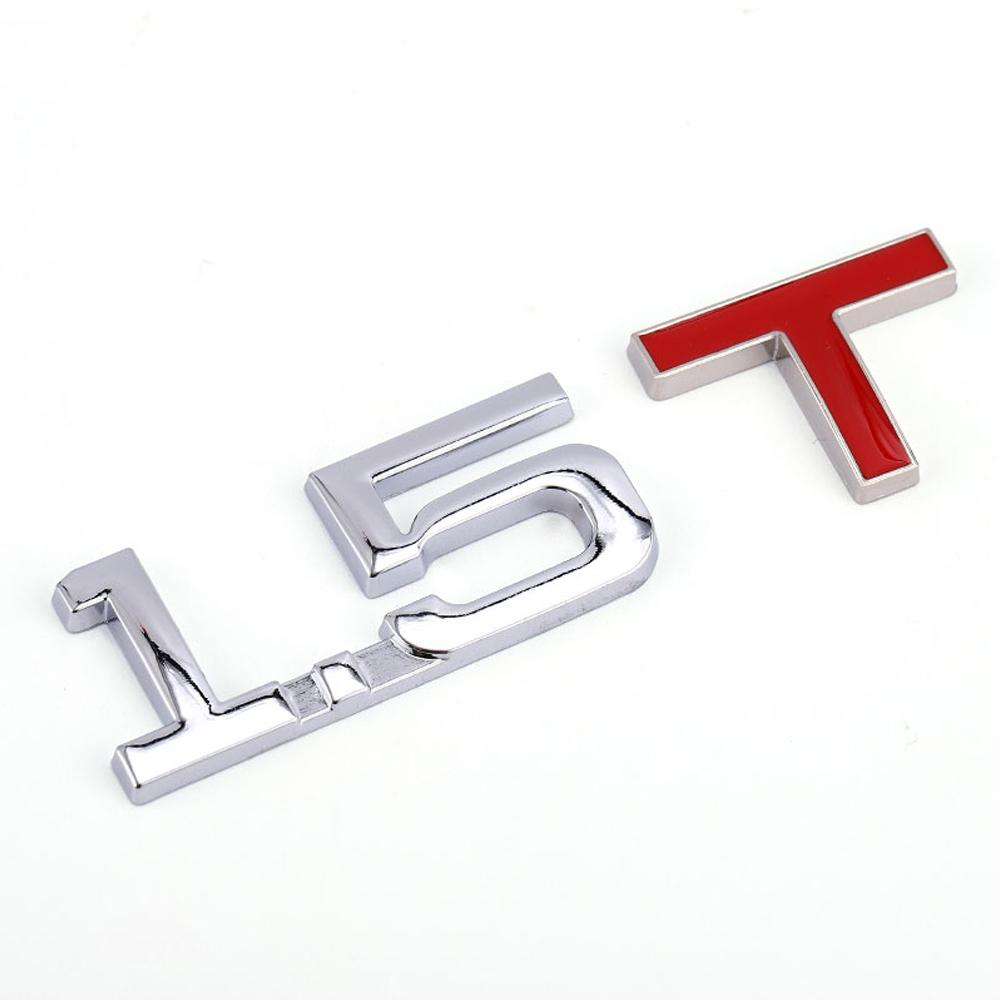 1Pcs 1.3T - 3.0T  Premium Metal Car Side Fender Rear Trunk Emblem Badge Decals for Any Vehicle