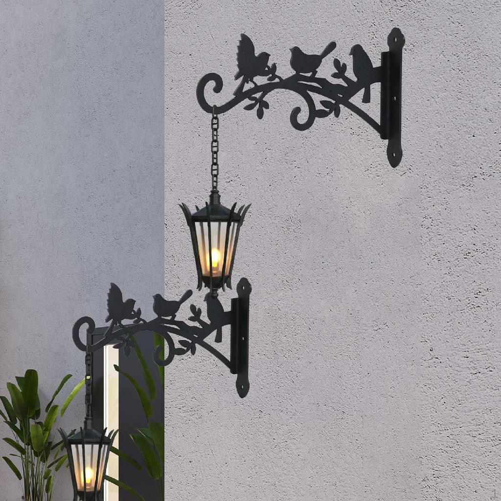 2 Pieces Outdoor Plant Hangers Hanging Brackets Stylish Wall Mounted Hooks Holders for