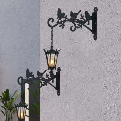 2 Pieces Outdoor Plant Hangers Hanging Brackets Stylish Wall Mounted Hooks Holders for