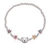 Banyan Tree S925 Silver Colorful Flower Bear Beaded Bracelet for Women - Summer Girlish Jewelry