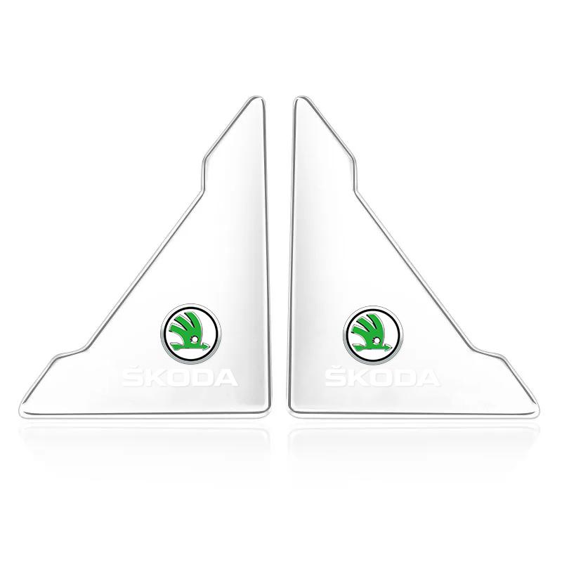AAABT1 2Pcs Car Door Corner Protector Stickers Decoration For Skoda Octavia Kodiaq Fabia Vrs Superb Karoq Yeti Rapid Mk3 A4 A6 Octavia