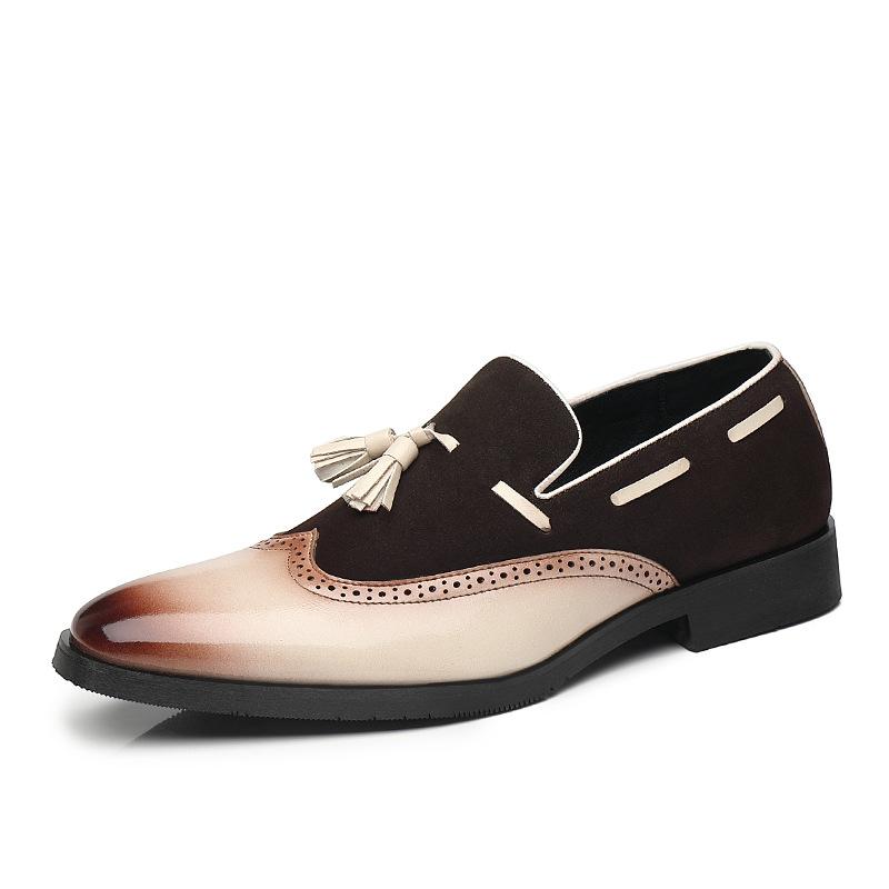 

Leather shoes men s new formal business men s leather shoes British loafers casual breathable shoes men s large size 48