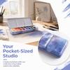 Metal Construction Watercolor Paint Box Small Size Folding Paint Box  For Gouache Painting