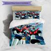 3pcs UFO Robo Grendizer2 pattern bedding set duvet cover set includes duvet cover &pillowcases, perfect all season bedroom decoration & gift