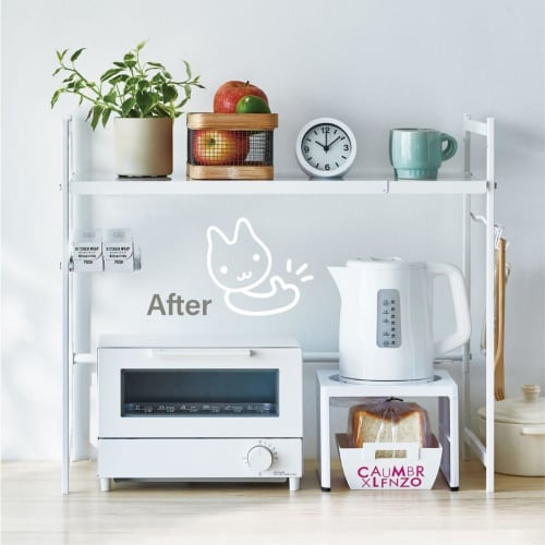 Iseto (ISETO) Kitchen Rack, Black, Electric Kettle Rack, Made in Japan, Slim, Tabletop, Over-the-Sink Shelf, Black, Electric Kettle Design, I-636