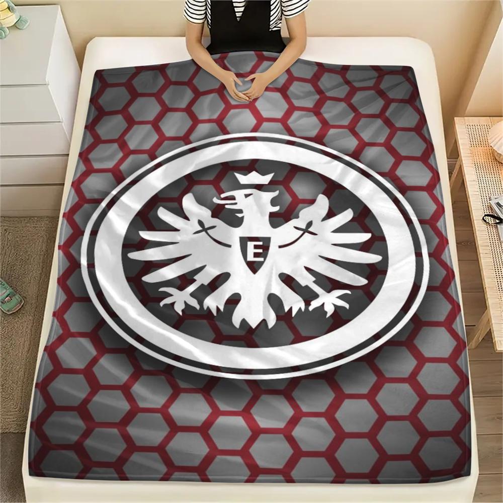 1PC Eintracht Frankfurt Print Flannel Blanket, High quality Comfortable for All Seasons, Home Decor, Warmth and Comfort, Perfect for Christmas Gifts
