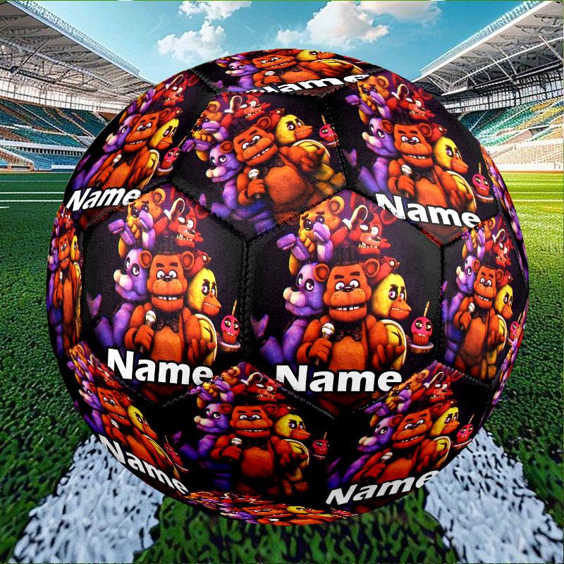 Custom Name Personalized Five Nights At Freddy's Print Size 5 Soccer Ball Training & Match Football, for Team, Kicking, Gift for Football